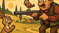 Barzelletta: Un cacciatore muore e va in cielo